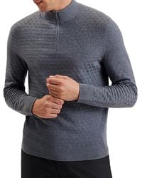 Ted Baker - T Stitch Quarter Zip Pullover Sweater - Lyst
