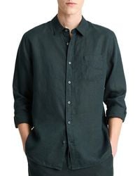 Vince - Solid Linen Button Down Shirt - Lyst