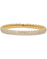 Zydo - 18K Diamond Slim Domed Stretch Bracelet - Lyst