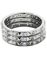 Kendra Scott - Fate Crystal & Spike Stack Rings, Set Of 3 - Lyst