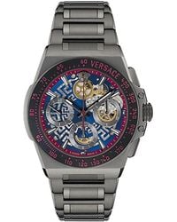 Versace - Greca Extreme Skeleton Chronograph, 43Mm - Lyst