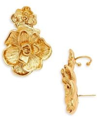 Aqua - X Angelica Hicks Flower Leaf Statement Stud Earrings - Lyst
