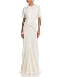 Victoria Beckham - Gathered Waist Floor Length Dress - Lyst