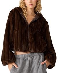 Steve Madden - Mavis Zip Front Hooded Jacket - Lyst