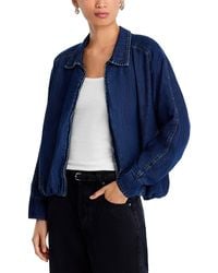 Steve Madden - Denim Bubble Bomber Jacket - Lyst