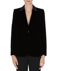 Emporio Armani - Velvet Single Button Blazer - Lyst