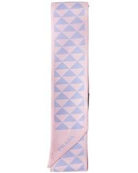 Prada - Printed Silk Tie - Lyst