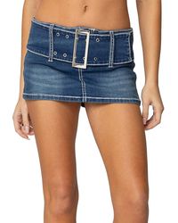 Edikted - Payson Wide Belted Mini Skort - Lyst