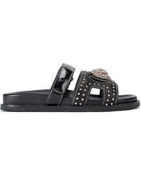 Kurt Geiger - Eagle Studded Cutout Sandals - Lyst