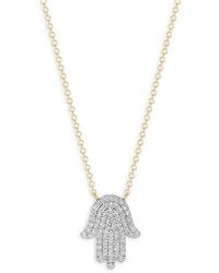 Phillips House - 14K Diamond Infinity Hamsa Necklace, 0.38 Tcw - Lyst