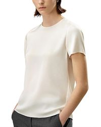 LILYSILK - Basic Silk T-Shirt - Lyst