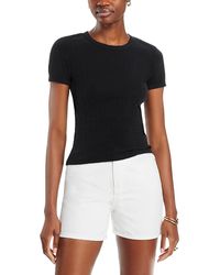Leset - Pointelle Tee - Lyst