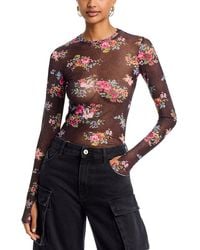 AFRM - Kaylee Burnout Velvet Top - Lyst