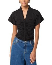 The Line By K - Penelope Ruched Front Top - Lyst