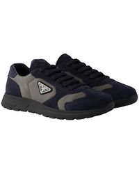 Prada - Prax Suede And Re-Nylon Sneakers - Lyst