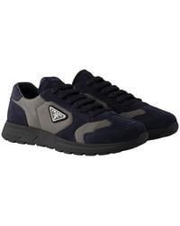 Prada - Prax Suede And Re-Nylon Sneakers - Lyst