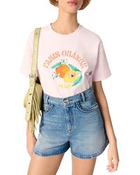 Maje - Printed Tee - Lyst