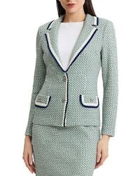 Ming Wang - Tailored Jacquard Basketweave Knit Jacket - Lyst