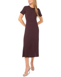 Ted Baker - Short Sleeve Crew Neck Midi Dress - Lyst
