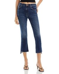 Mother - The Insider High Rise Crop Step Fray Bootcut Jeans - Lyst