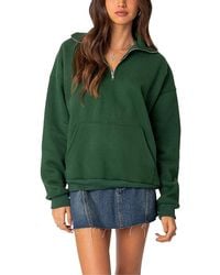 Edikted - Oversized Quarter Zip Sweatshirt - Lyst