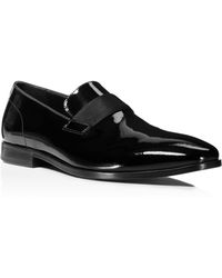 hugo boss highline patent leather loafers