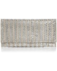 Aqua - Megan Crystal Beaded Clutch - Lyst