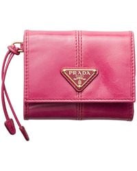 Prada - Small Leather Wallet - Lyst