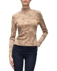 Veronica Beard - Nate Mock Neck Top - Lyst