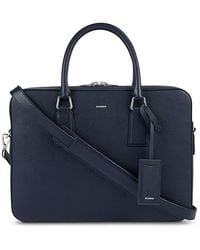 Sandro - Large Grained Leather Briefcase - Lyst
