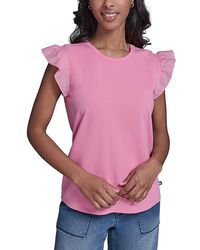 KARL LAGERFELD - Ruffled Solid Top - Lyst