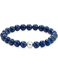 Aqua - Sterling & Stone Beaded Stretch Bracelet - Lyst