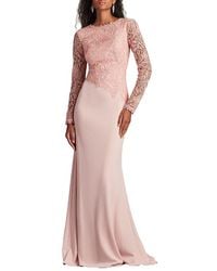 Tadashi Shoji - Caliste Embroidered Crepe Gown - Lyst