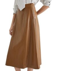 Marella - Falange Faux Leather Skirt - Lyst