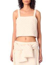 Maje - Tweed Effect Knit Crop Top - Lyst