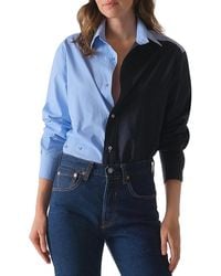 CISSA - Color Blocked Poplin Shirt - Lyst