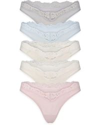 Skims - Fits Everybody Lace Dipped Thongs, 5 Pack - Lyst
