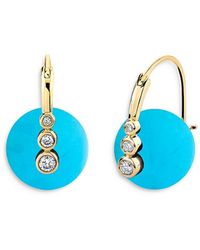 Sydney Evan - 14K & Diamond Hoop Earrings - Lyst