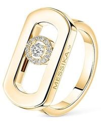 Messika - So Move Diamond Link Signet Ring - Lyst