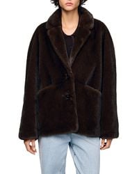 Sandro - Alaska Faux Fur Jacket - Lyst