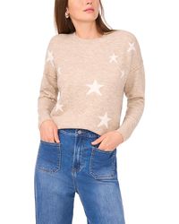 Vince Camuto - Star Pattern Crewneck Sweater - Lyst