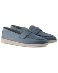 Prada - Suede Loafers - Lyst