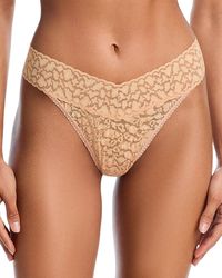 Hanky Panky - Leopard Lace Original Rise Thong - Lyst