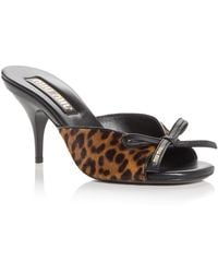 Miu Miu - Calf Hair Slide Sandals - Lyst