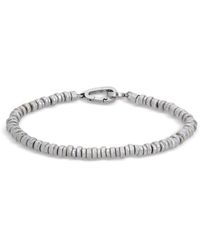 AllSaints Beaded Flex Bracelet In Sterling Silver - Metallic