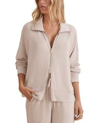 Splendid - Supersoft Zip Up Sweatshirt - Lyst