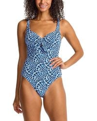 Tommy Bahama - Island Cays Shell Cove Tie One Piece Swimsuit - Lyst
