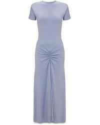Victoria Beckham - Gathered Waist Midi T-Shirt Dress - Lyst