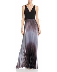 Aqua - Pleated Shimmer Gown - Lyst