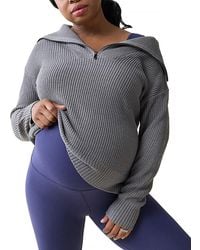 Ingrid & Isabel - Maternity Zip Front Sweater - Lyst